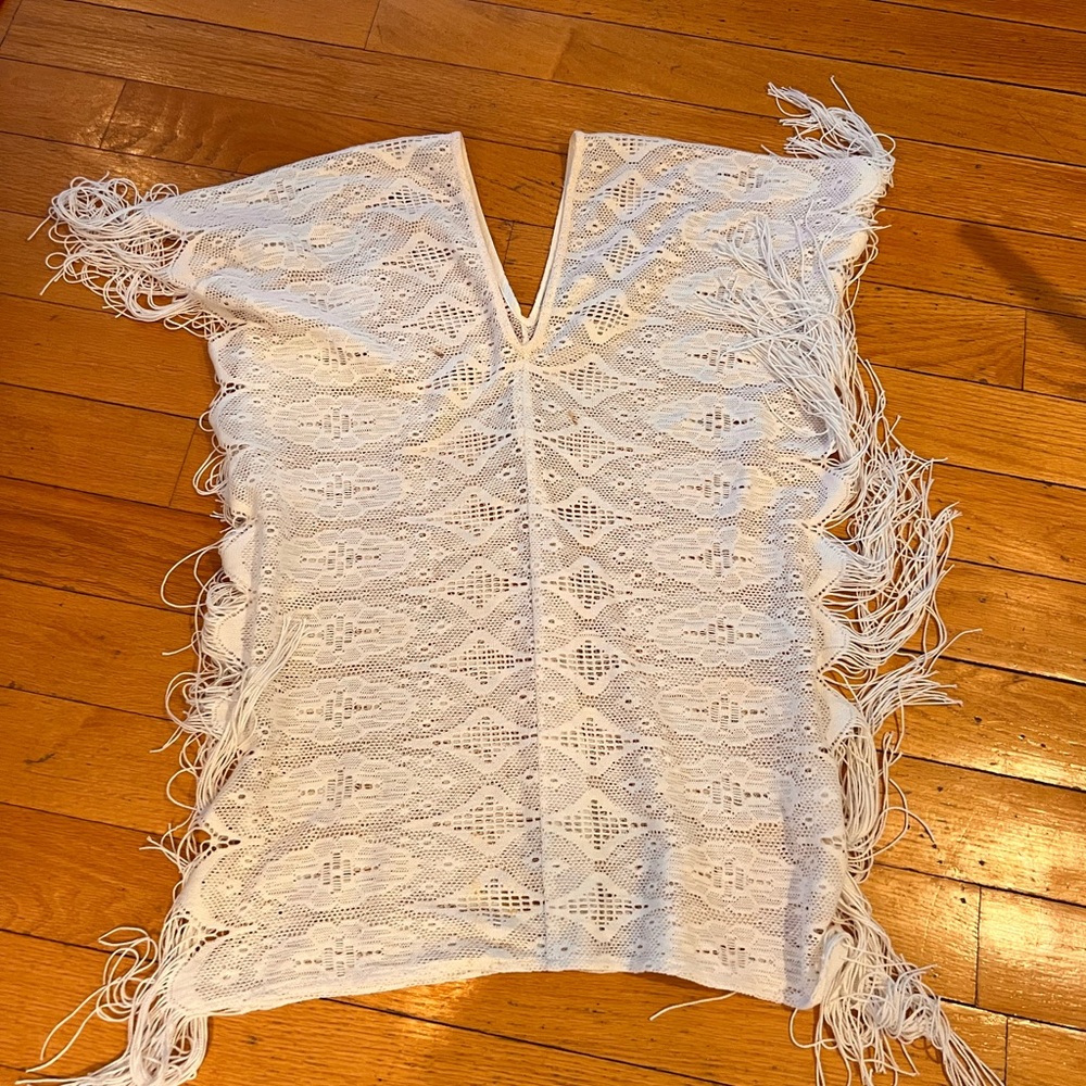 Miguelina size small sample Crochet Fringe Cover-Up